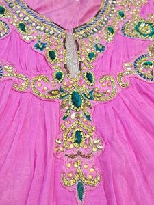 Fancy Net Velvet Anarkali Gown Set😍