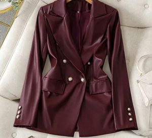 Red Double Breasted Blazer