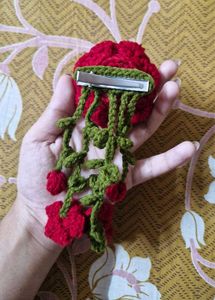 Crochet Rose Hair Clip 🌹