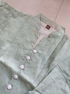 Stylish Grey &amp; White Polka Dot Kurta