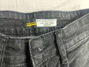 Off Duty Charcoal Straight Pants