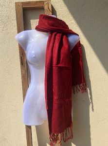 Sparkling Blue Scarf with Fringe