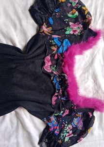 Y2K Floral Puff Sleeve Top