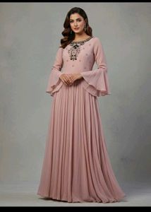 Elegant Pink Ethnic Gown