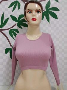(800)Pink Long Sleeve Top