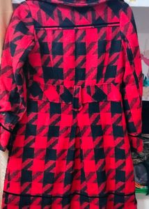 Chic Houndstooth Print Coat