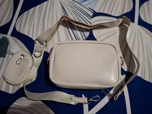 Chic Crossbody Bag with Detachable Pouch