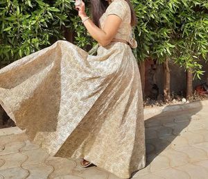 Cream Colour Lehenga Choli With Green Dupatta