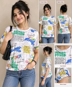 Graphic Print White T-Shirt