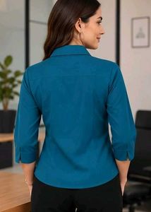 Teal colour woman shirt