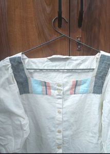 White Button-Down Top