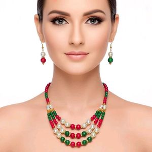 Beaded Necklace &amp; Earring Set