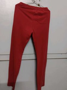 Red Casual Track Pants
