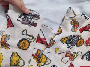 Unique Graphic Print Button-Up Shirt