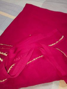 Elegant Pink Embroidered Saree