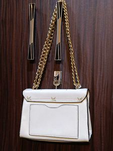 White Star Print Shoulder Bag