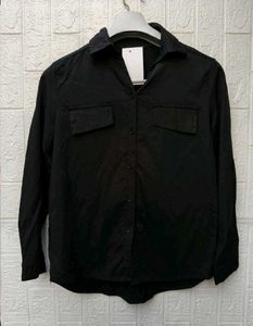 New with tag Korean Classic Black Button-Up Shirt