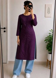 Elegant Purple Kurta