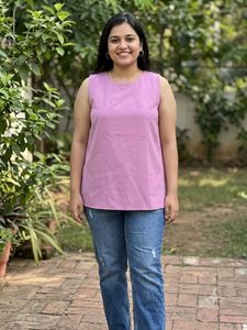 Chic Pink Sleeveless Top