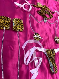 Leopard Print Lingerie Set Free Size