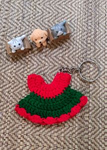 Crochet Mini Dress Keychain