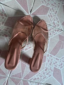 Trendy Clear Strap Heels