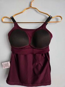 Kappa Padded Small 28" Maroon Tank Sports Top