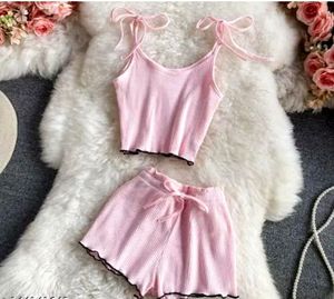 Cute Pink💕 Ribbed summer  Set