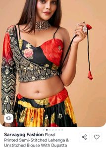 Vibrant Floral Lehenga Choli Set