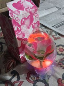 Glass Rose Showpiece with Box