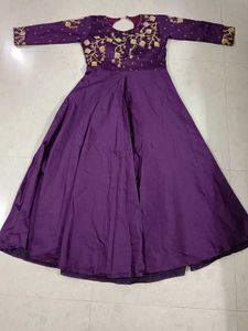 Beautiful Purple Embroidered Anarkali Gown