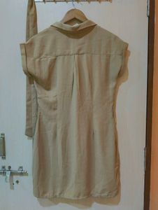 Beige Shirt Dress