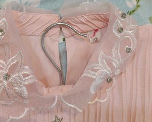 Pink Top with Embellished Collar - 30 Inch
