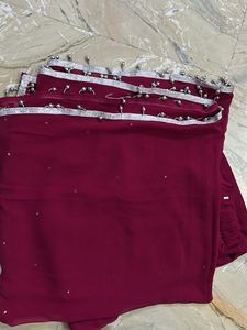 Women's Magenta Cropped Pants with dupatta