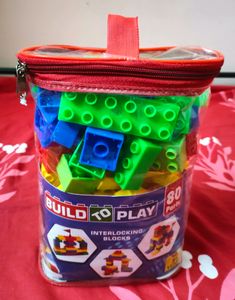 Kids Build to Play Interlocking Blocks