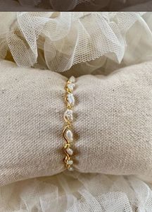 Boho Pearl Wire Wrapped Bracelet