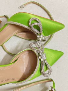 ✨🪩Mach&amp;mach Green Bow Heels