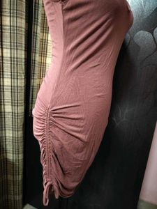 Ruched V-Neck Sleeveless Dress