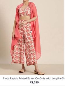 Printed Ethnic Co-ord Set