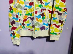 Colorful Camo Zip-Up Hoodie