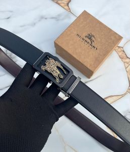 Burberry Black Leather Belt