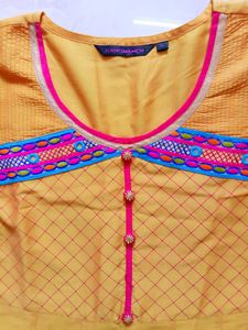 Artificial Silk Rangmanch Brand Kurti.