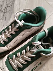 f*ck green white sneakers