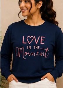 Navy Blue "Love In The Moment" Sweatshirt