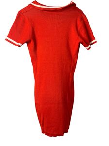 Retro Red Polo Mini Dress  ( Bust 34