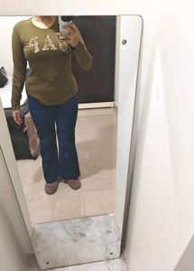 GAP Sequin Logo Long Sleeve Top