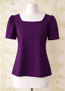 Elegant Purple Puff Sleeve Top