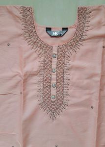 New Pink Embroidered &amp; Bead Work Kurta Set🌸