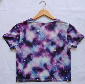 Galaxy Cat Crop Top