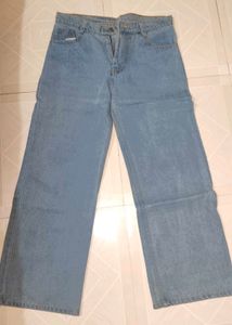 Classic Light Wash Wide Leg Jeans